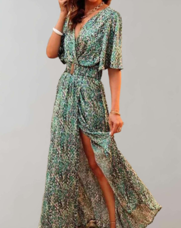 Julia | Women's Printed Wrap Maxi Dress