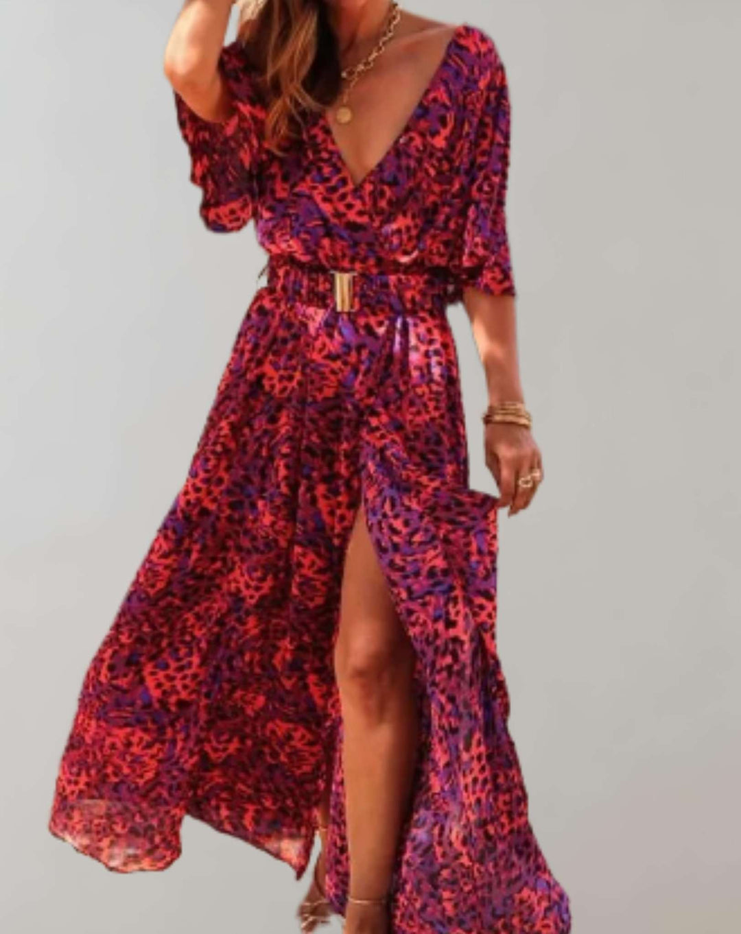 Julia | Women's Printed Wrap Maxi Dress