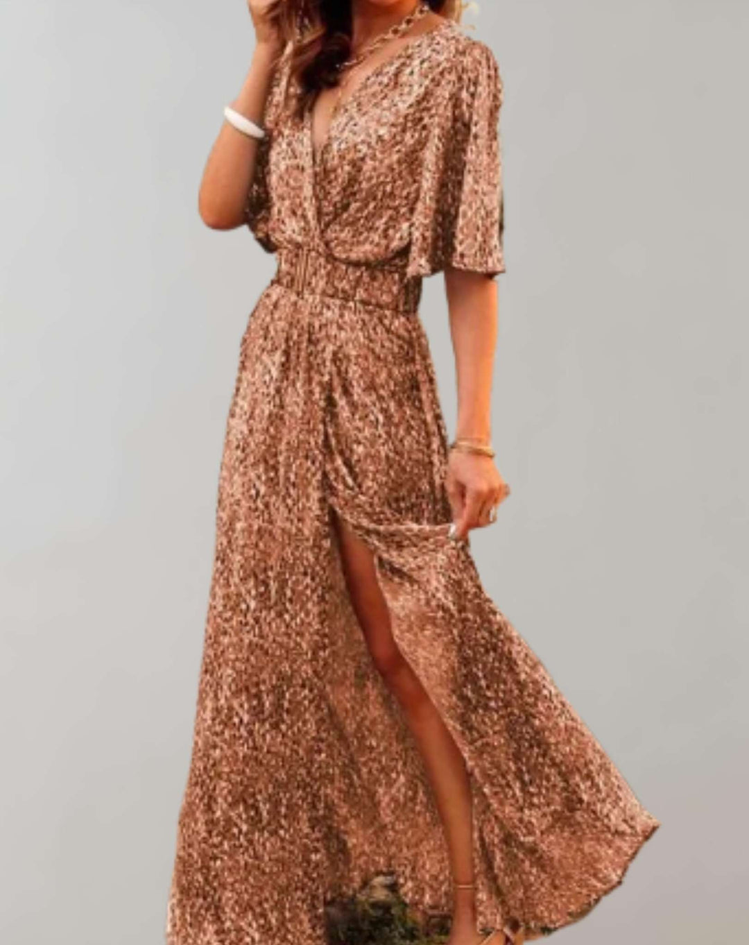 Julia | Women's Printed Wrap Maxi Dress