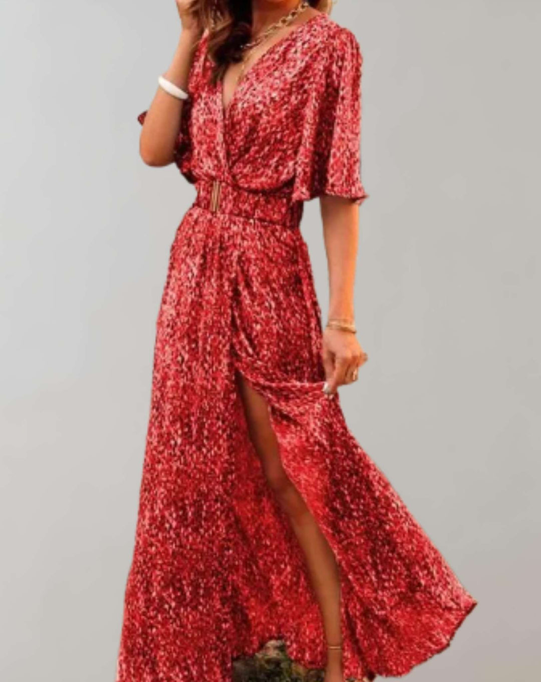 Julia | Women's Printed Wrap Maxi Dress