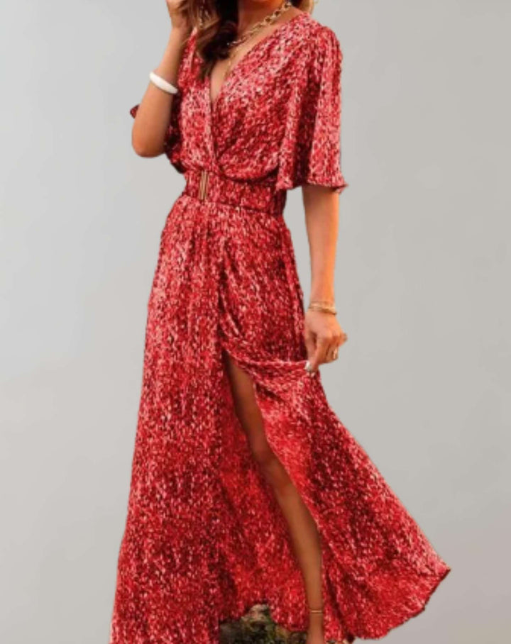 Julia | Women's Printed Wrap Maxi Dress