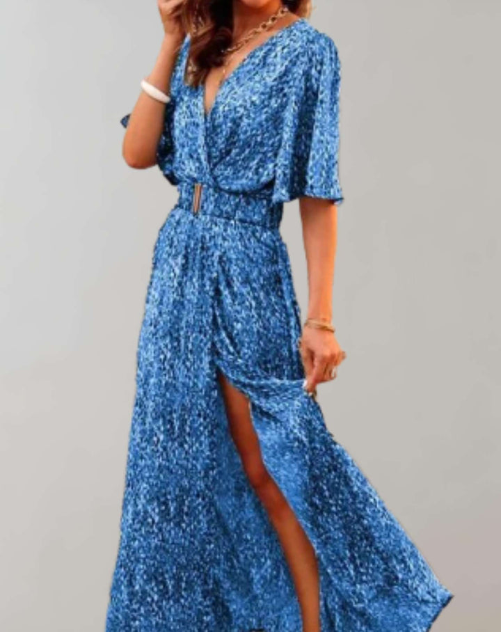 Julia | Women's Printed Wrap Maxi Dress