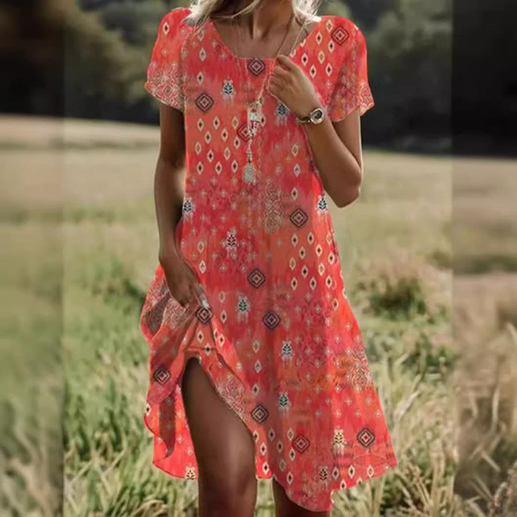 Solenne | Elegant Midi Summer Dress for Women