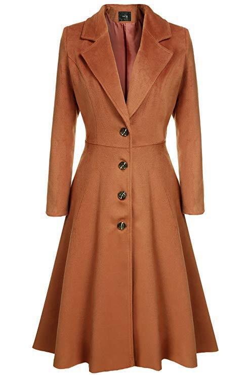 Adelina™ | Tailored Fit-and-Flare Midi Coat