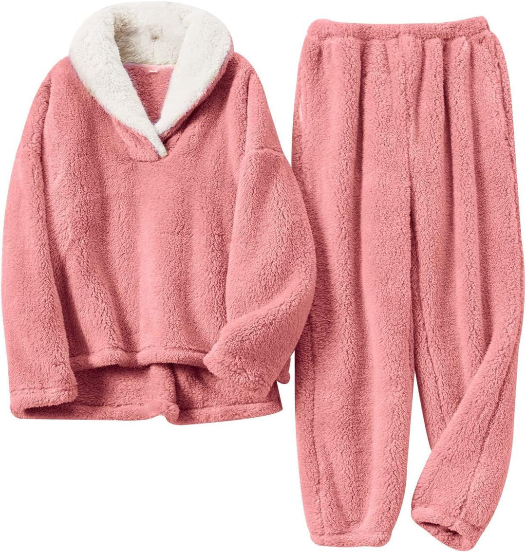 Tiny™ | Sherpa-collar fleece loungewear set