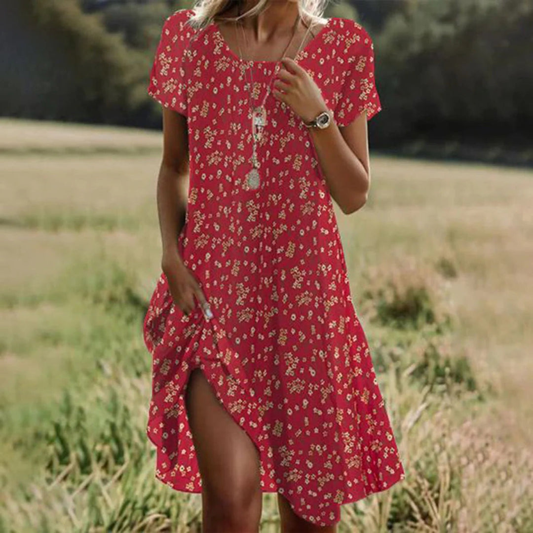 Solenne | Elegant Midi Summer Dress for Women