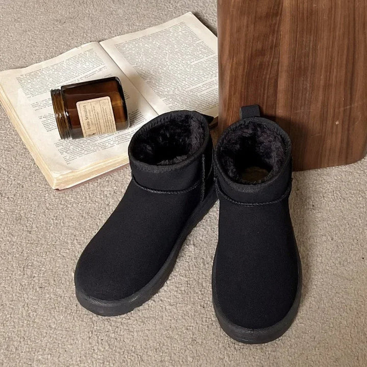 Saskia™ | Plush-Lined Slip-On Ankle Boots