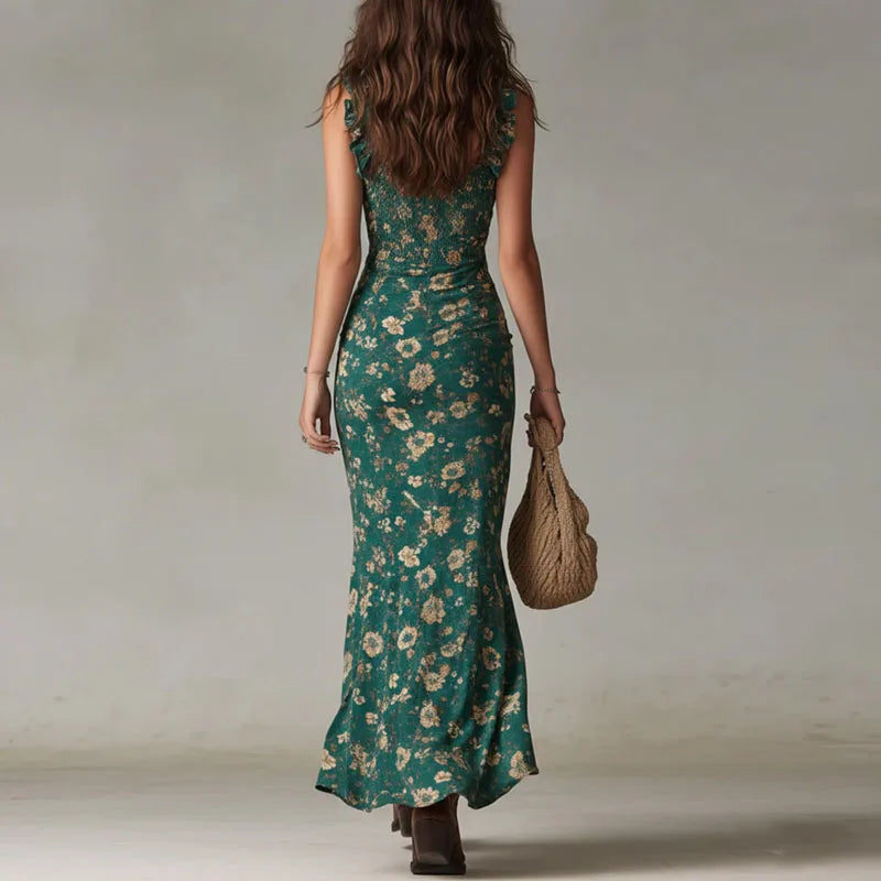 Margo | Floral Maxi Dress with Elegant Side Slit