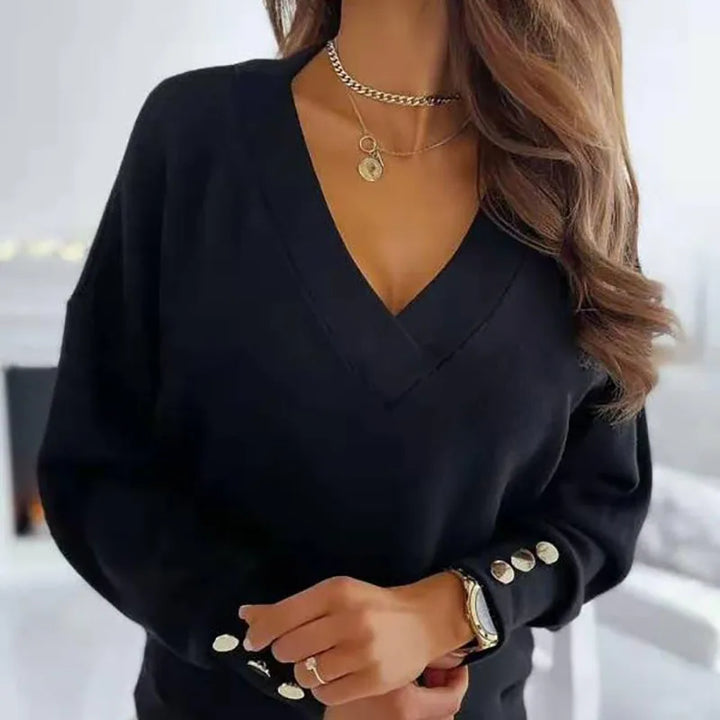Chloe™ | Elegant V-Neck Sweater