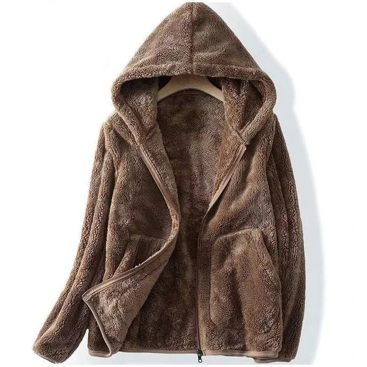 Francesca™ | Teddy fleece hooded zip jacket