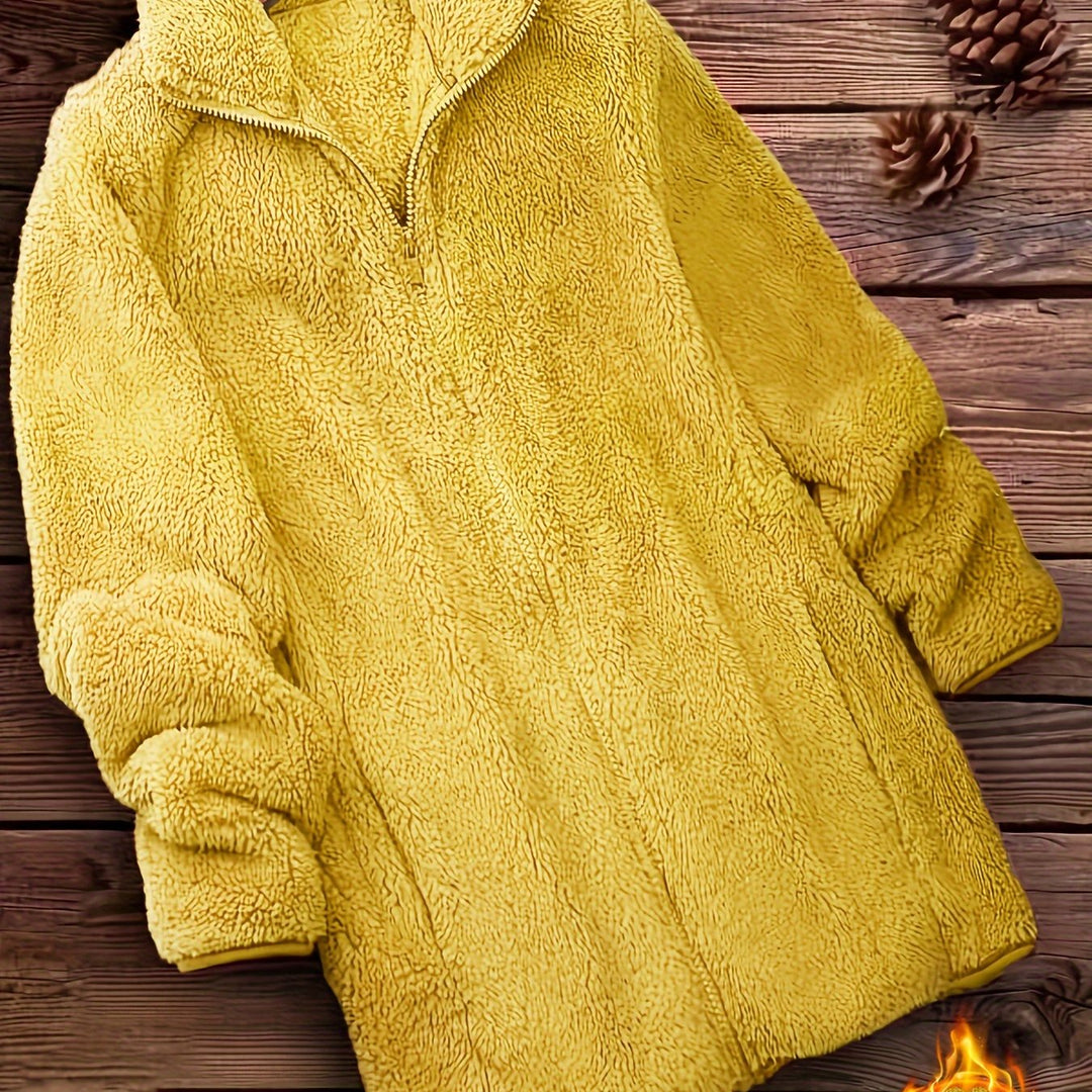 Yara™ | Elegant Zip-Up Fleece Coat