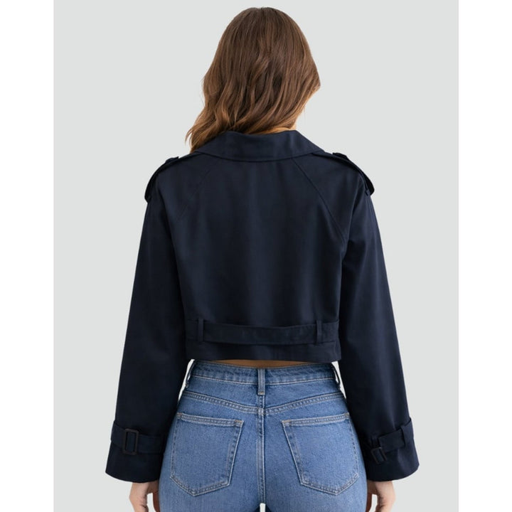 Mirelle | Cropped Trench Coat With Buckle Belt