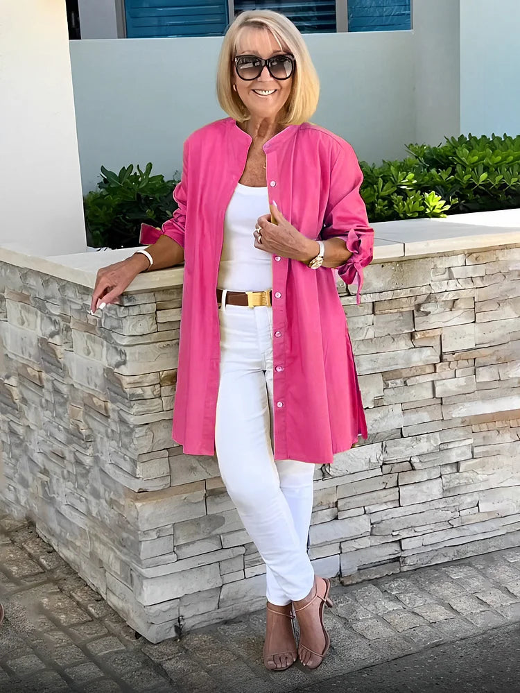 Tina™ | Flared Cotton Shirt Jacket