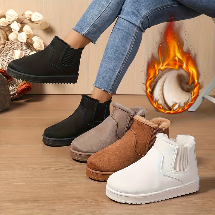Marisol™ | Fleece-Lined Chelsea Winter Ankle Boots