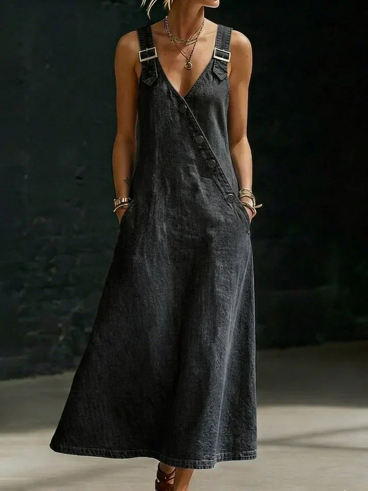 Vera | Long Denim Button Dress
