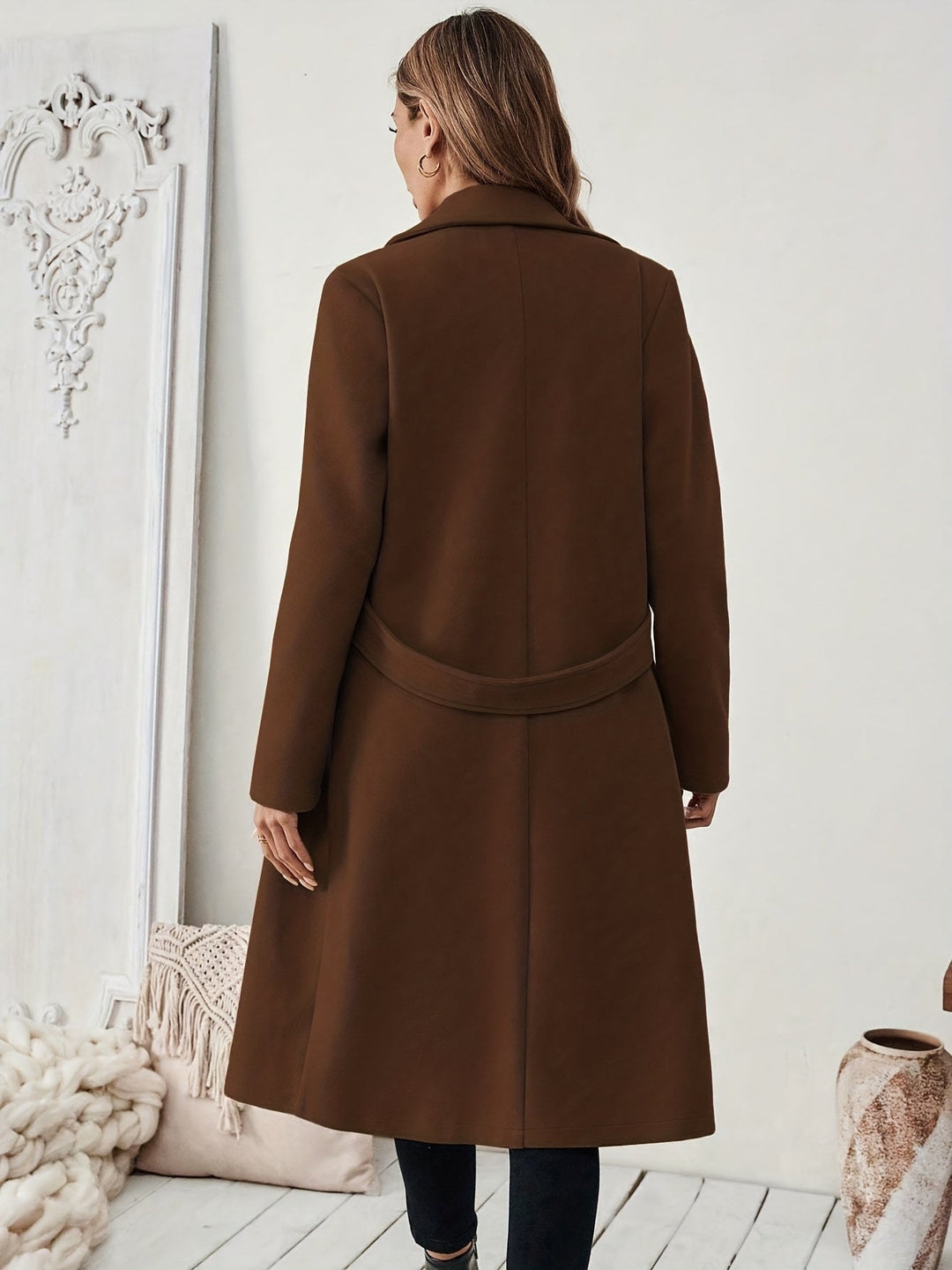 Mery™ | Notched-Lapel Button-Tab Tailored Coat