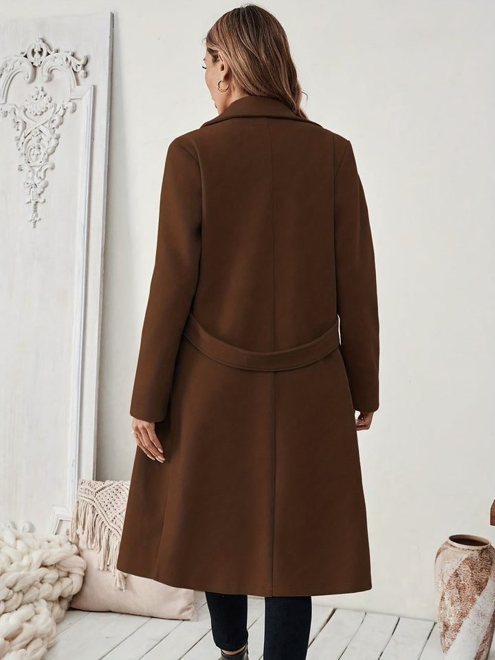 Mery™ | Notched-Lapel Button-Tab Tailored Coat