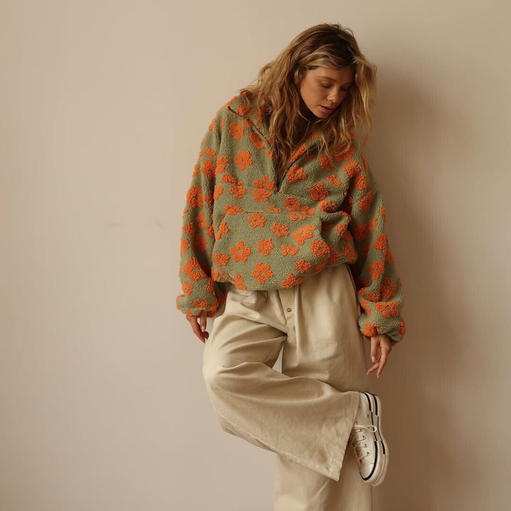 Daisy™ | Floral Sherpa Fleece Jacket