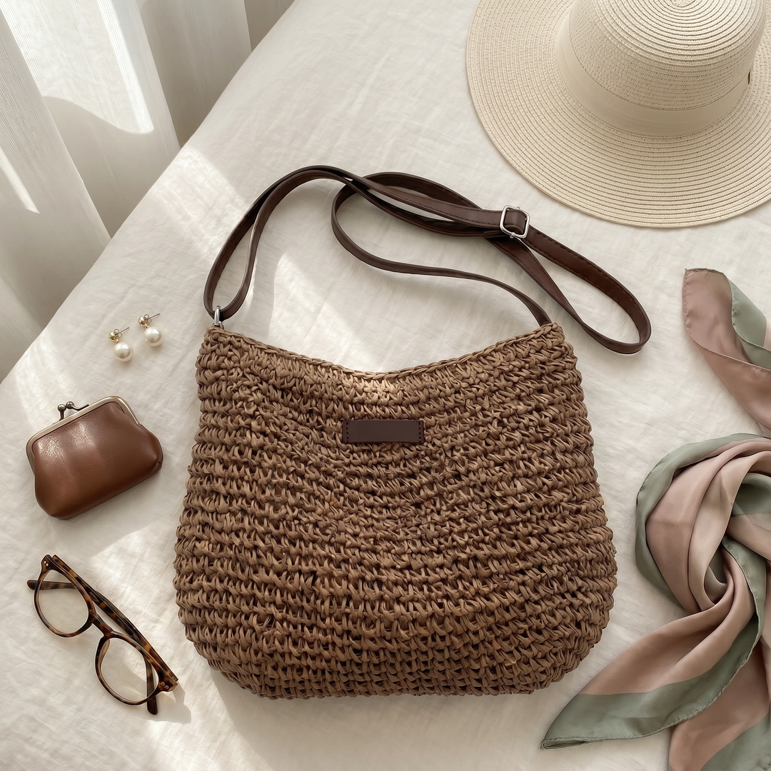 Simona | Woven Shoulder Bag
