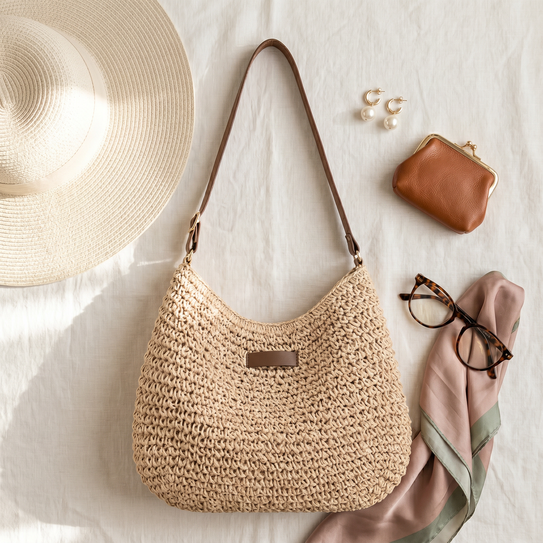 Simona | Woven Shoulder Bag