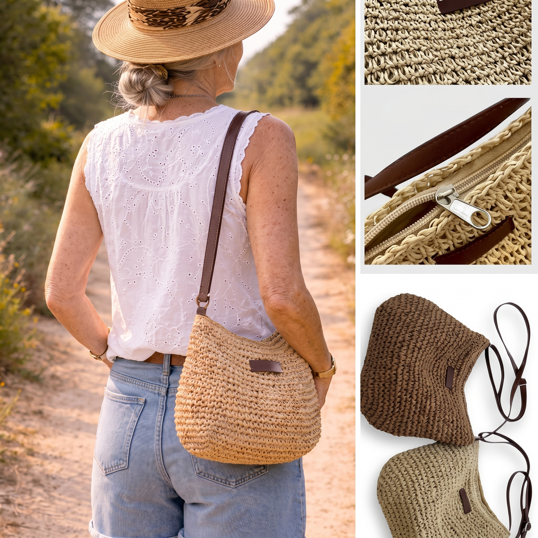 Simona | Woven Shoulder Bag