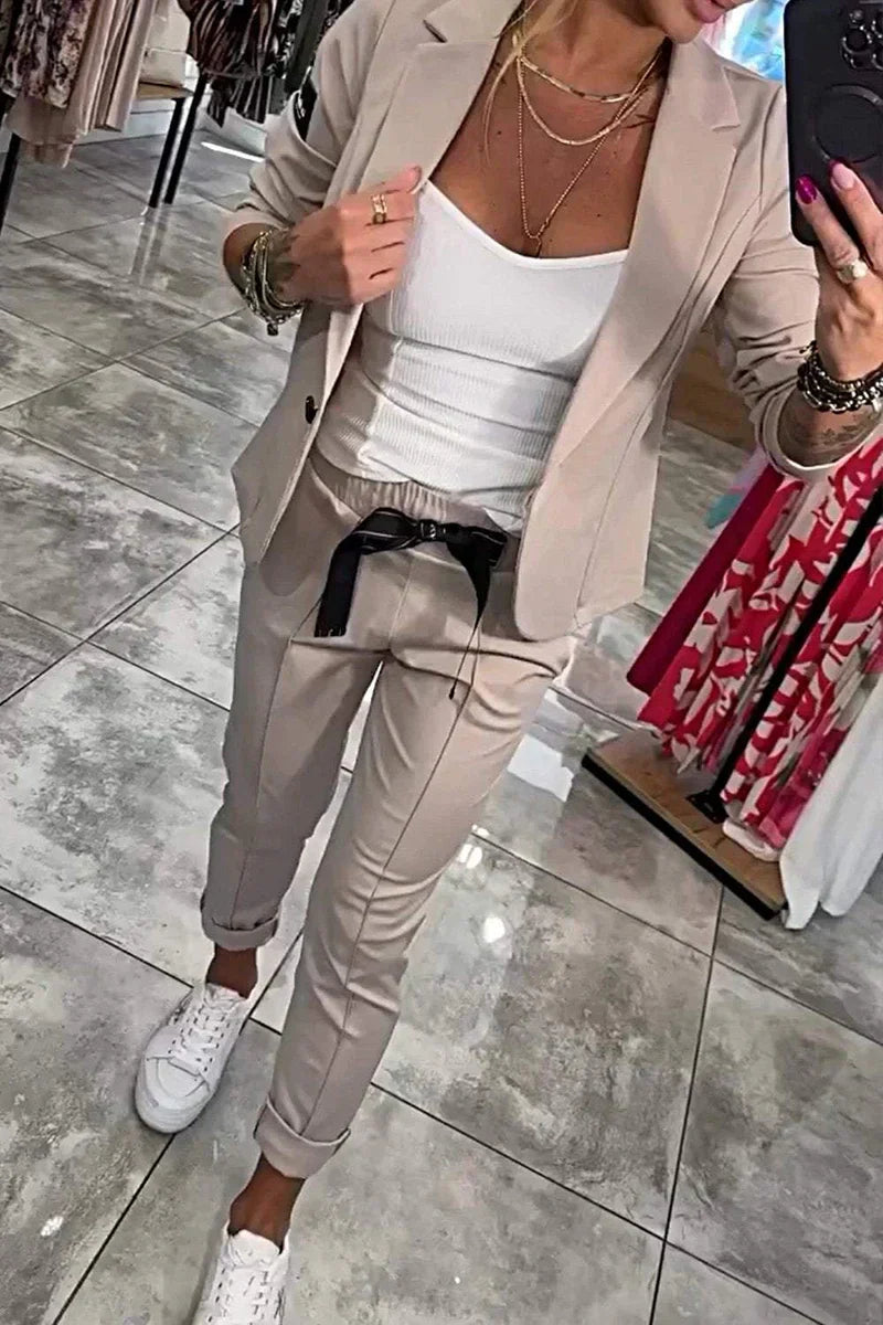 Tracy™ | Blazer and Fluid Pants Set