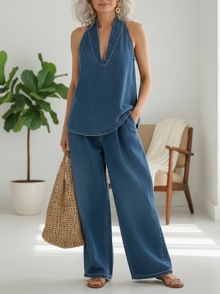 Ivy | Soft Washed Vintage Denim Twin Set