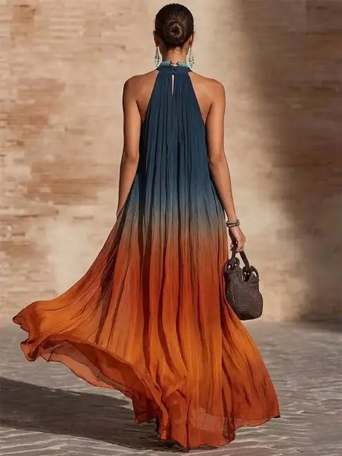 Paula | Ombre Halter Maxi Dress