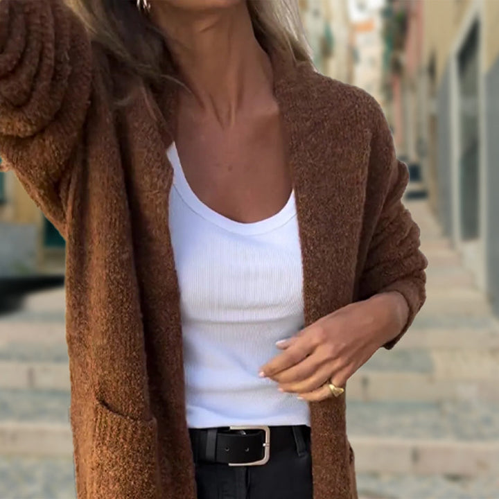 Indra™ | Elegant Long Knitted Cardigan