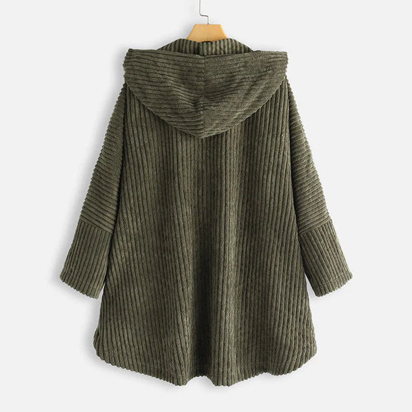Dana™ | Cozy Relaxed-Fit Ribbed Hooded Coat