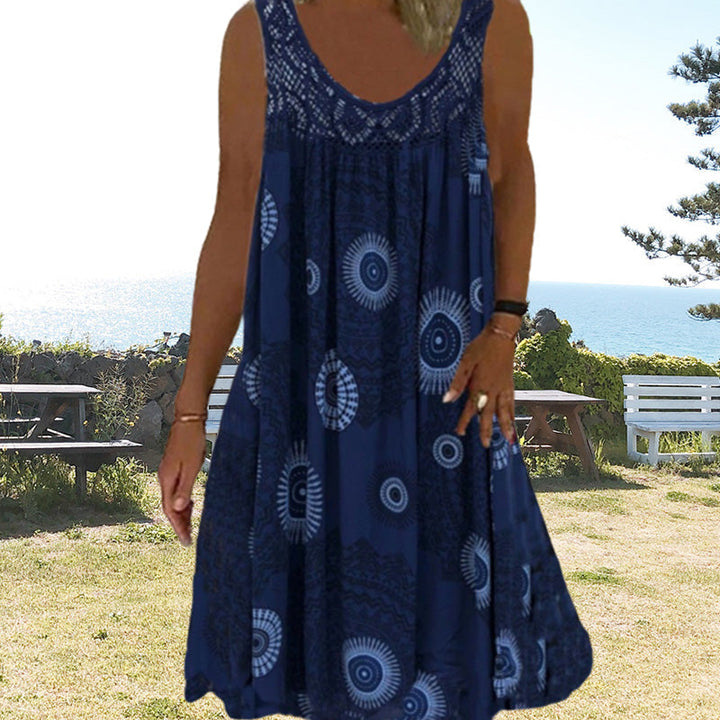 Amelia | Sleeveless Printed Summer Dress