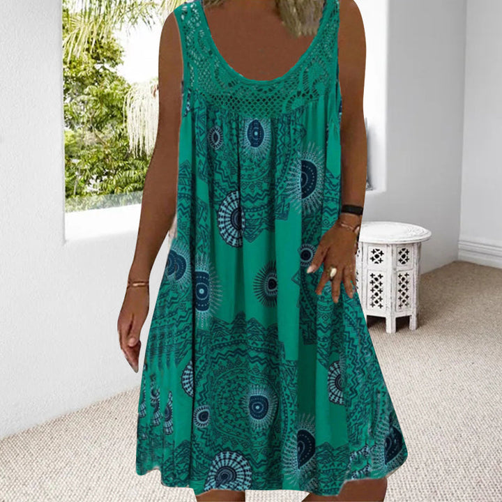 Amelia | Sleeveless Printed Summer Dress