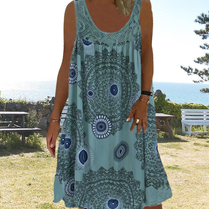 Amelia | Sleeveless Printed Summer Dress