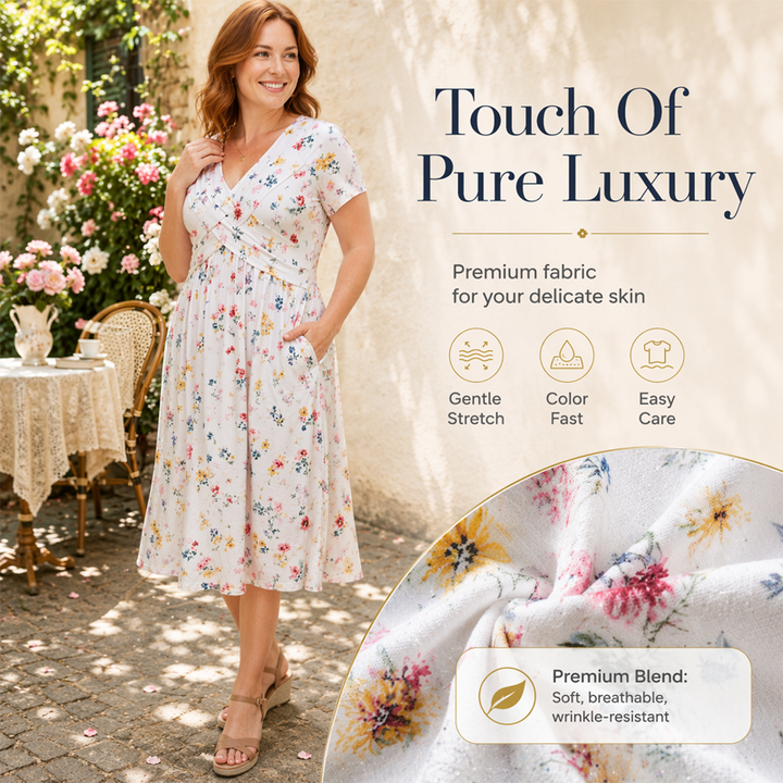 Livia Floral Twist-Waist Dress