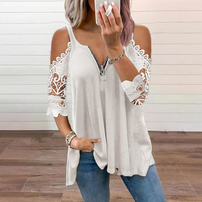 Elodie  Off-Shoulder Lace Top